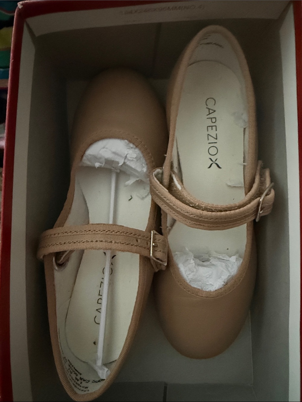 Capezio Kids Mary Jane’s tap Shoes in Nude Tan (SIZE 1 & SIZE 13.5)